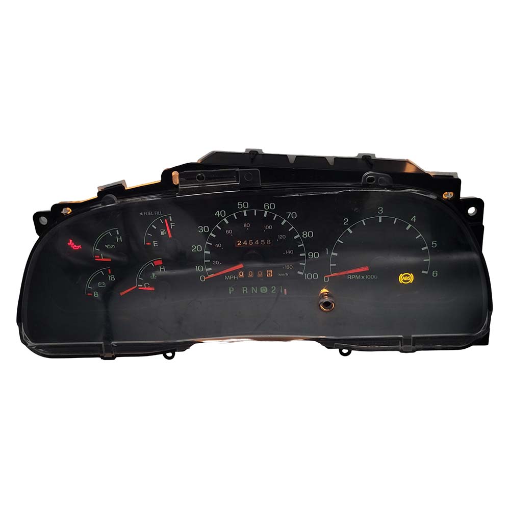 1999-2001 FORD F250 F350 USED INSTRUMENT CLUSTER PART #XC3F-10849-BC 6J B42 456 front1999 2001 Ford F250 F350 Instrument Cluster