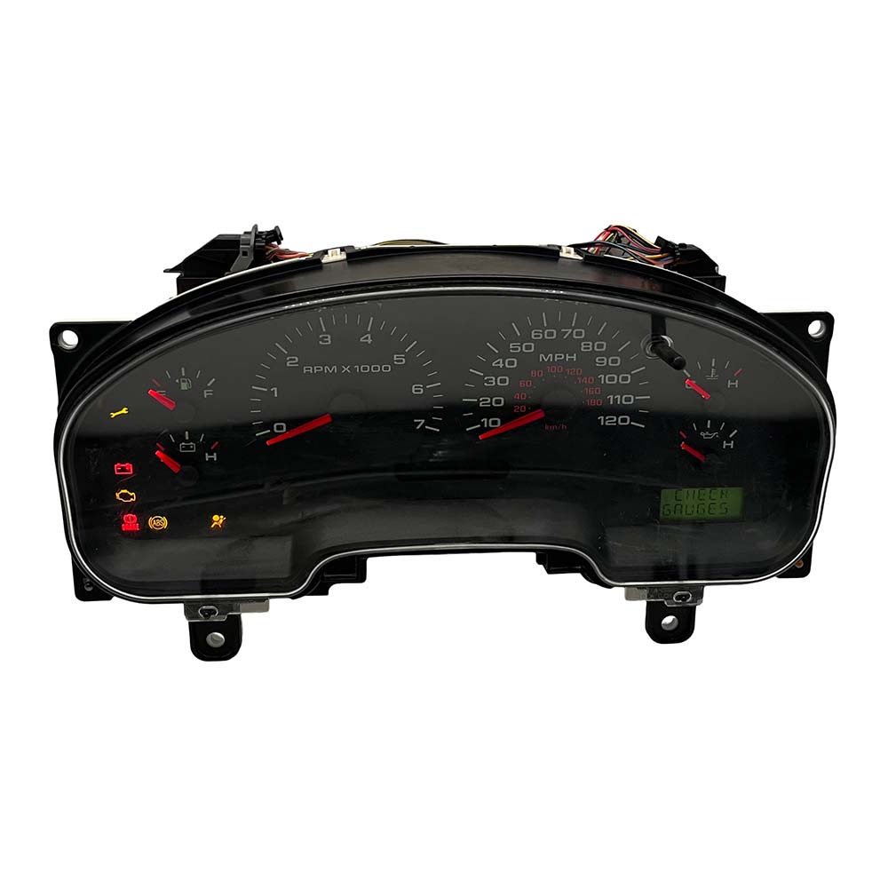 2006 FORD F150 USED INSTRUMENT CLUSTER PART #VP4L3F-10A855-BD 6J B42 462 front2006 Ford F150 Instrument Cluster