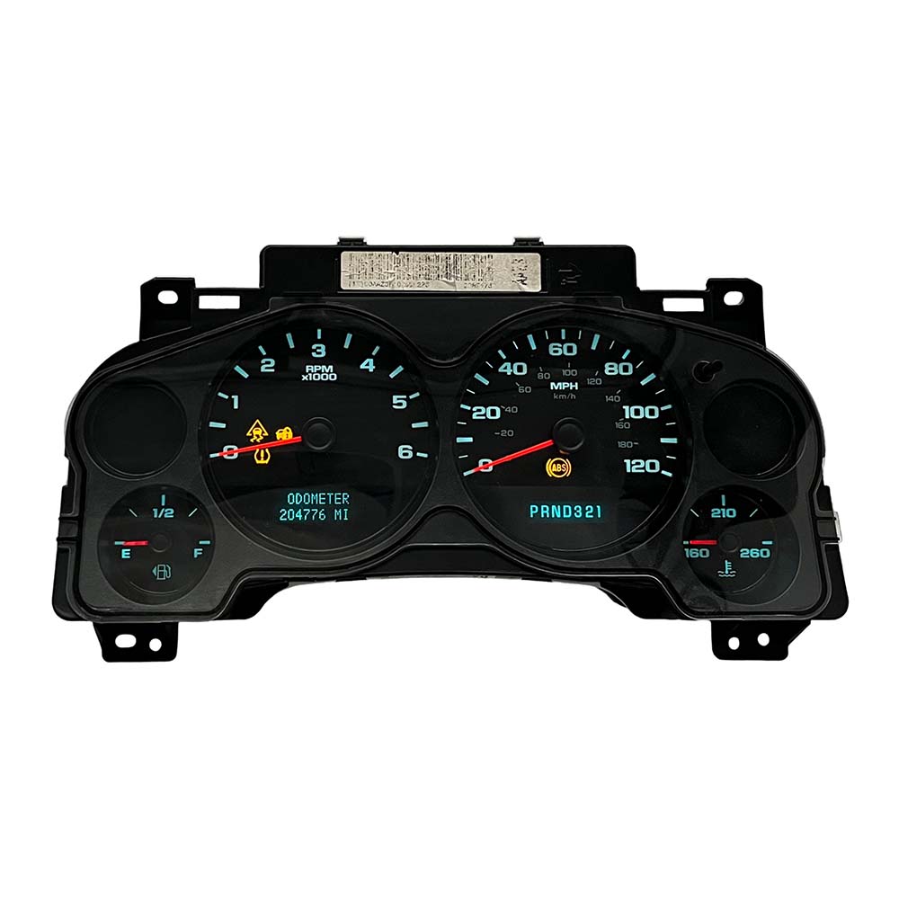 2011-2013 CHEVY SILVERADO USED INSTRUMENT CLUSTER PART #28255336 6J B44 503 front2011 2013 Chevy Silverado Instrument Cluster