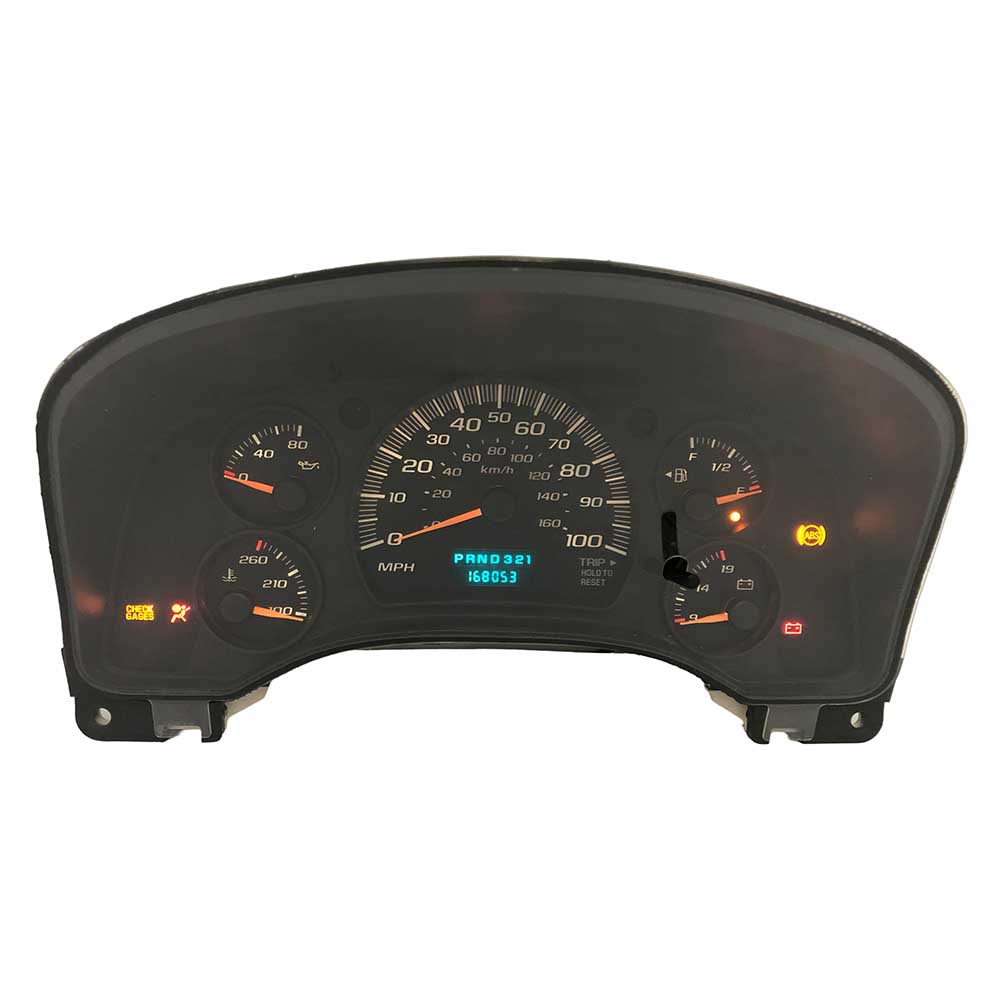 2004-2007 CHEVY EXPRESS USED INSTRUMENT CLUSTER PART #10378184 6J B44 511 front2004 2007 Chevy Express Instrument Cluster