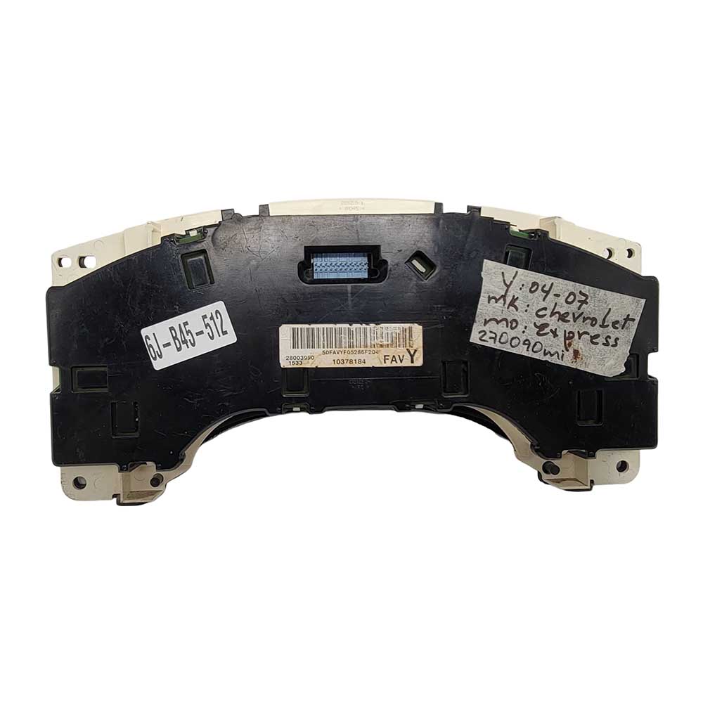 2004-2007 CHEVY EXPRESS USED INSTRUMENT CLUSTER PART #10378184