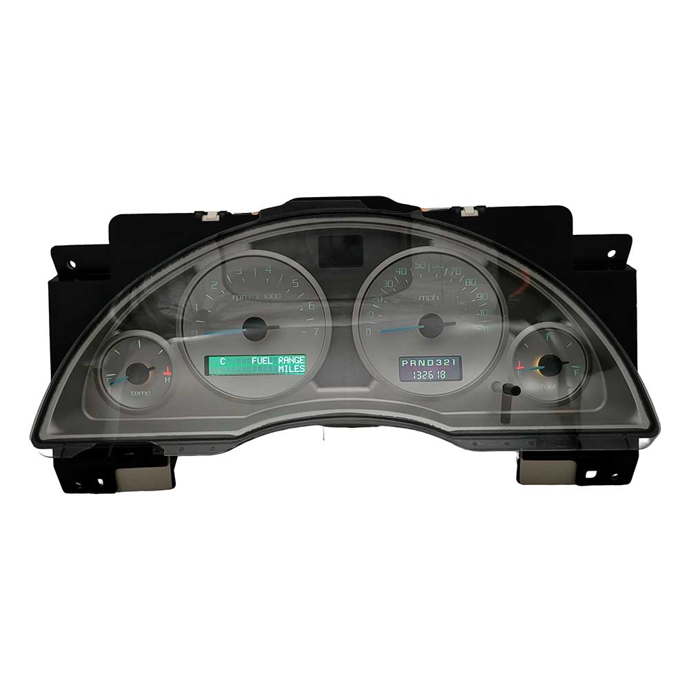 2002-2004 BUICK RENDEZVOUS USED INSTRUMENT CLUSTER PART #10321794 6J B45 520 front2002 2004 Buick Rendezvous Instrument Cluster copia