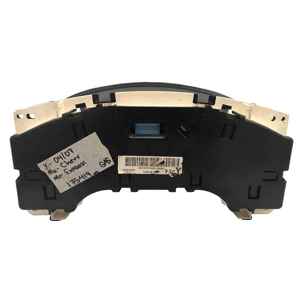 2004-2007 CHEVY EXPRESS USED INSTRUMENT CLUSTER PART #10378184