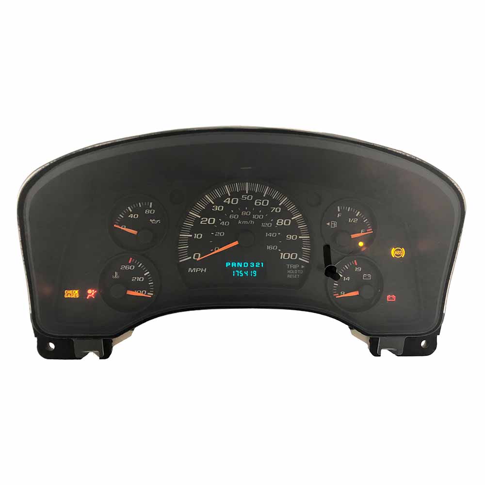 2004-2007 CHEVY EXPRESS USED INSTRUMENT CLUSTER PART #10378184 6J B45 525 front2004 2007 Chevy Express Instrument Cluster