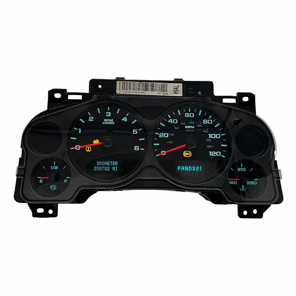 2007-2012 CHEVY SILVERADO USED INSTRUMENT CLUSTER PART #28170256 6J B46 533 front2007 2012 Chevy Silverado Instrument Cluster