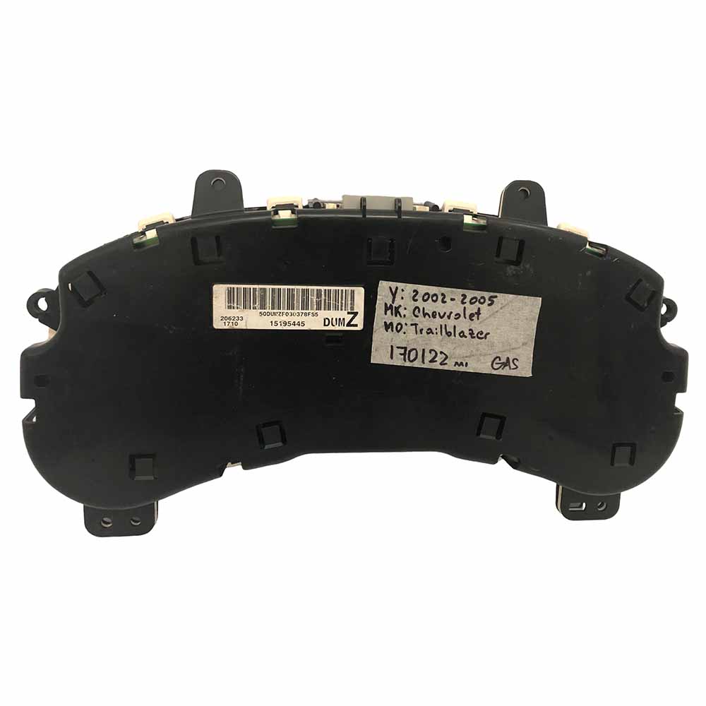2002-2005 CHEVY TRAILBLAZER USED INSTRUMENT CLUSTER PART #15195445