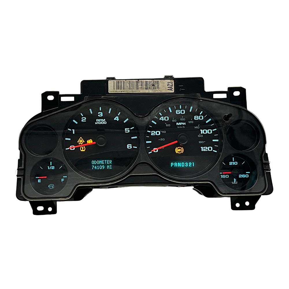 2011 CHEVY SILVERADO USED INSTRUMENT CLUSTER PART #20895732 6J B46 535 front2011 Chevy Silverado Instrument Cluster