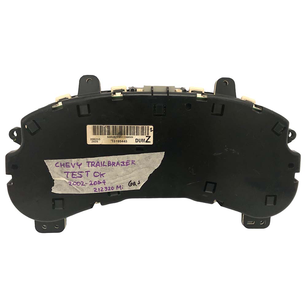 2002-2004 CHEVY TRAILBLAZER USED INSTRUMENT CLUSTER PART #15195445