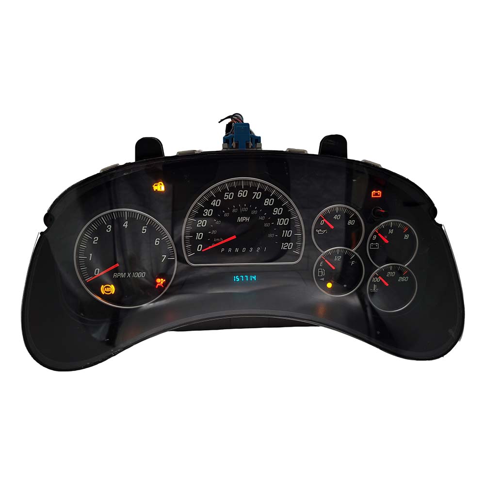2003-2006 GMC ENVOY USED INSTRUMENT CLUSTER PART #15238347 6J B47 550 front2003 2006 GMC Envoy Instrument Cluster