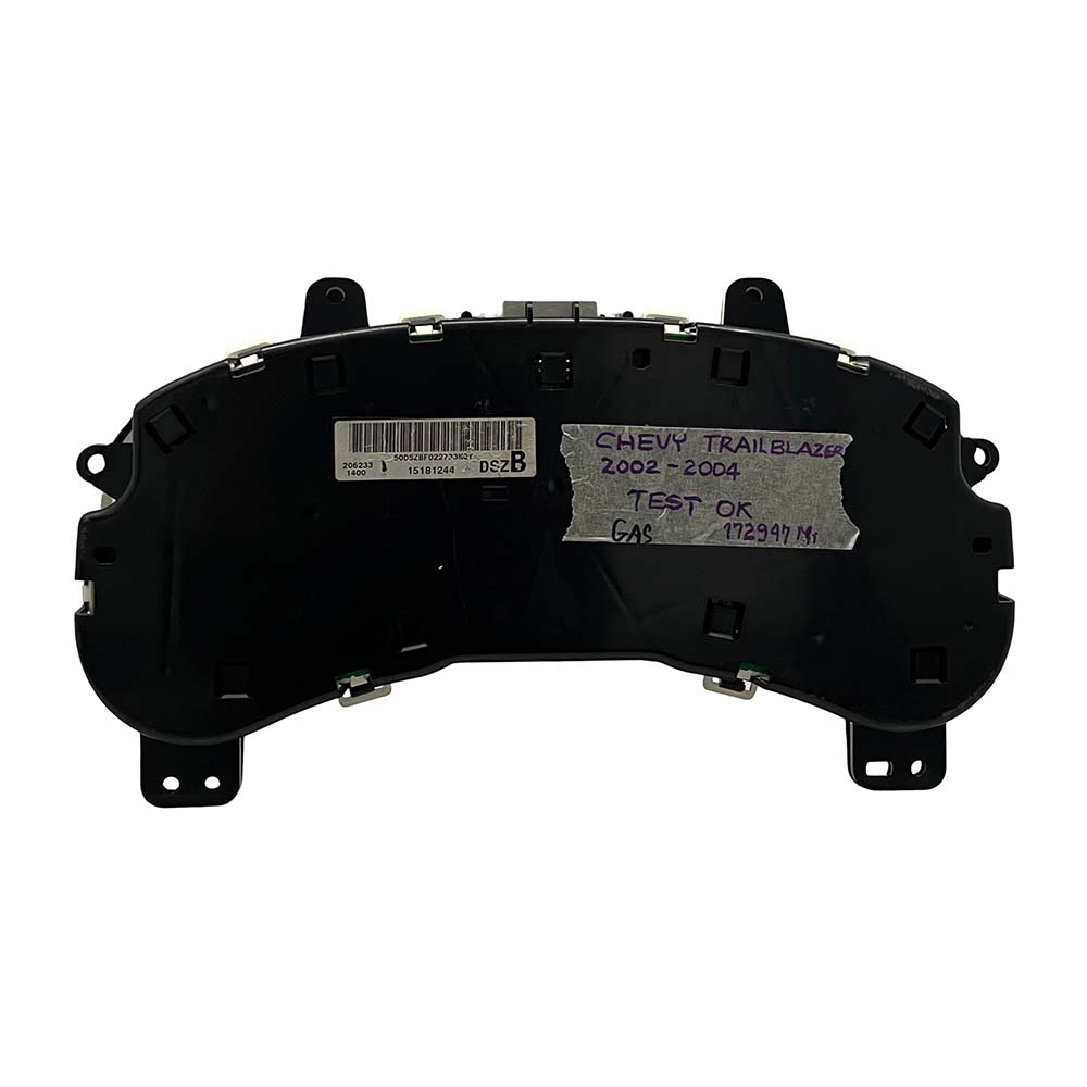 2002-2004 GMC TRAILBLAZER USED INSTRUMENT CLUSTER PART #15181244