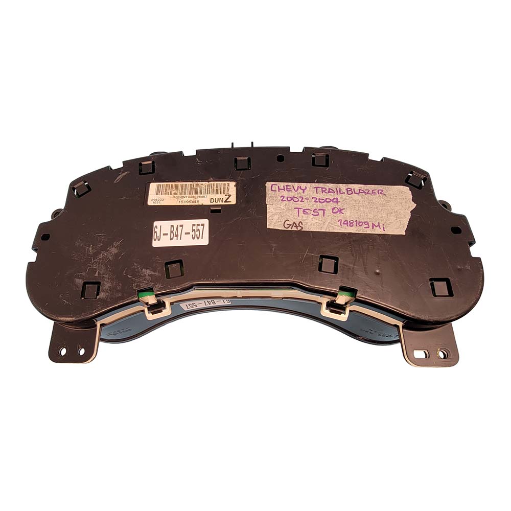 2002-2004 CHEVY TRAILBLAZER USED INSTRUMENT CLUSTER PART #15195445