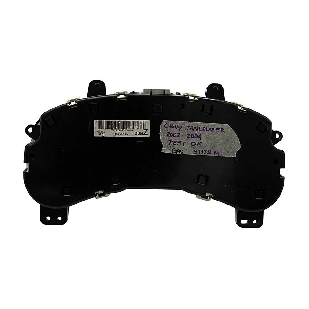 2002-2004 CHEVY TRAILBLAZER USED INSTRUMENT CLUSTER PART #15195445