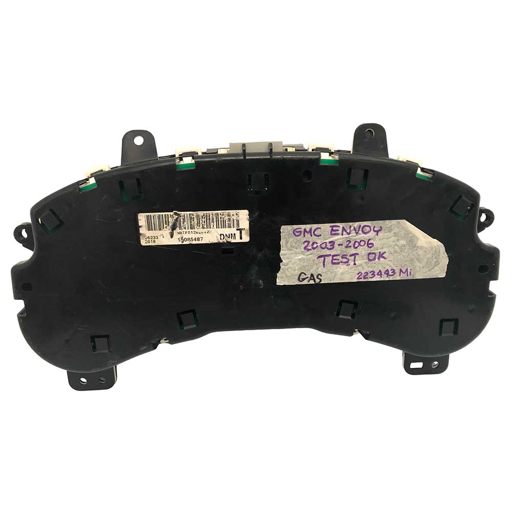 2003-2006 GMC ENVOY USED INSTRUMENT CLUSTER PART #15085487