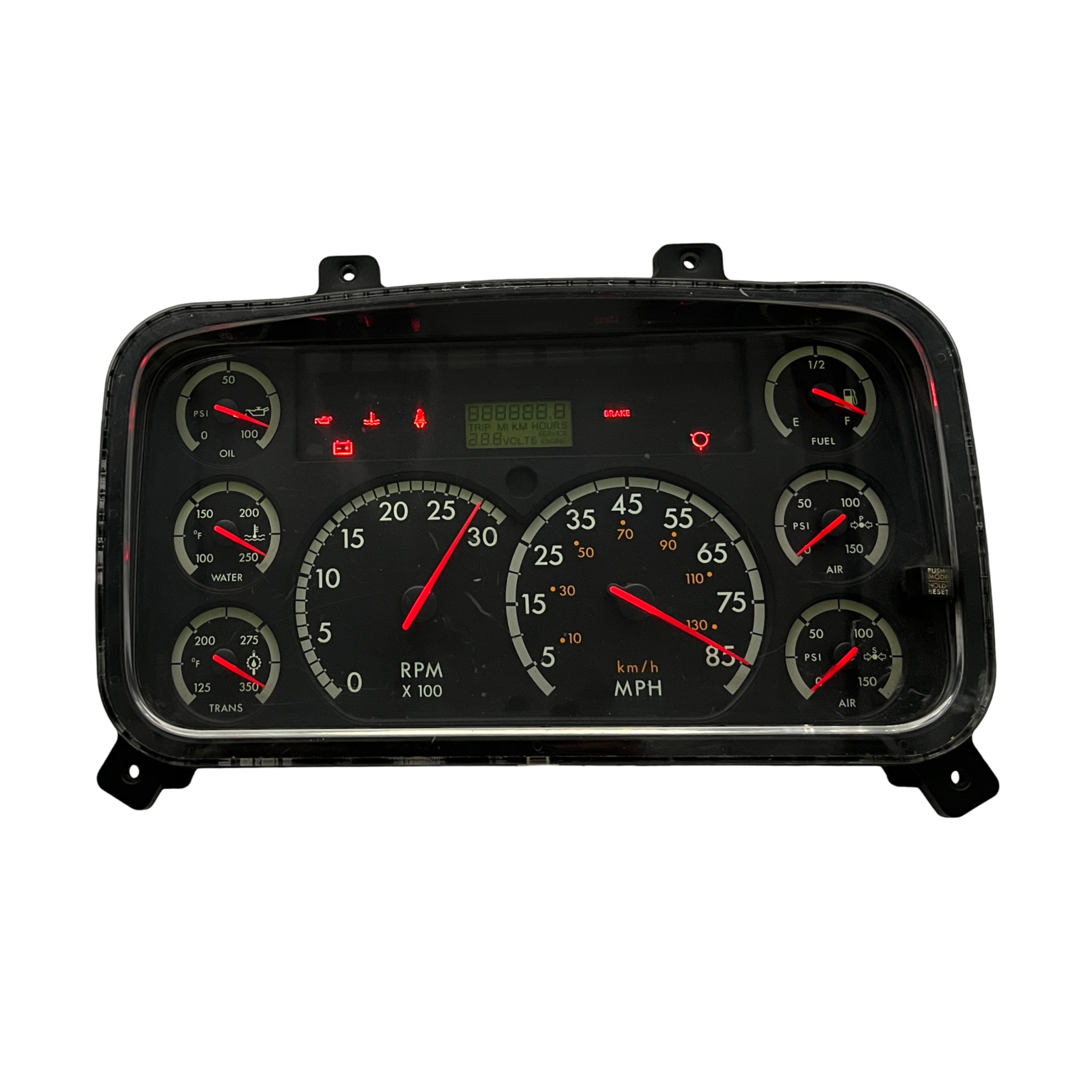 2008 FREIGHTLINER B2 USED INSTRUMENT CLUSTER PART # 6J B51 607 front2008 Freightliner B2 Instrument Cluster scaled