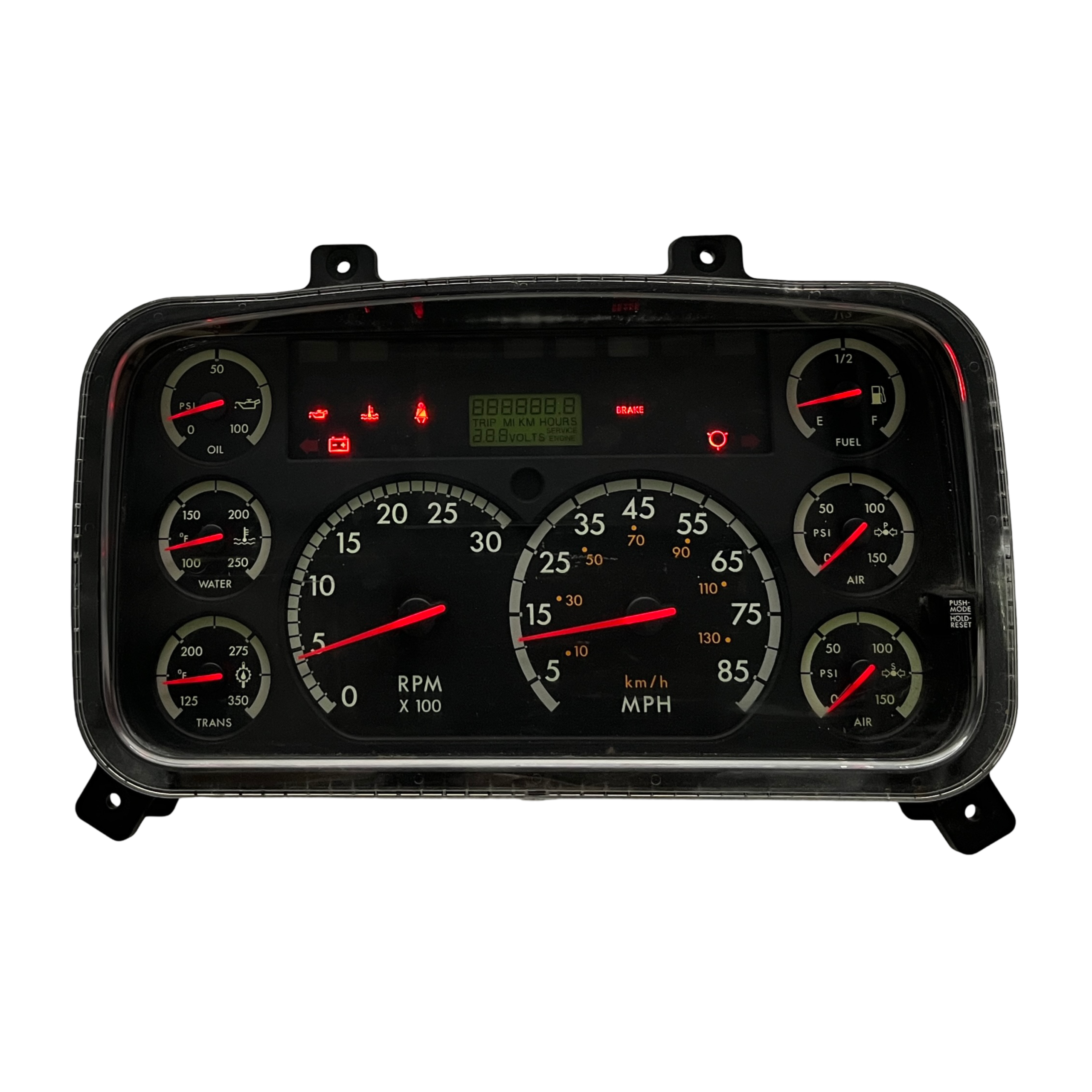 2008 FREIGHTLINER B2 USED INSTRUMENT CLUSTER PART # 6J B51 617 front2008 Freightliner B2 Instrument Cluster scaled