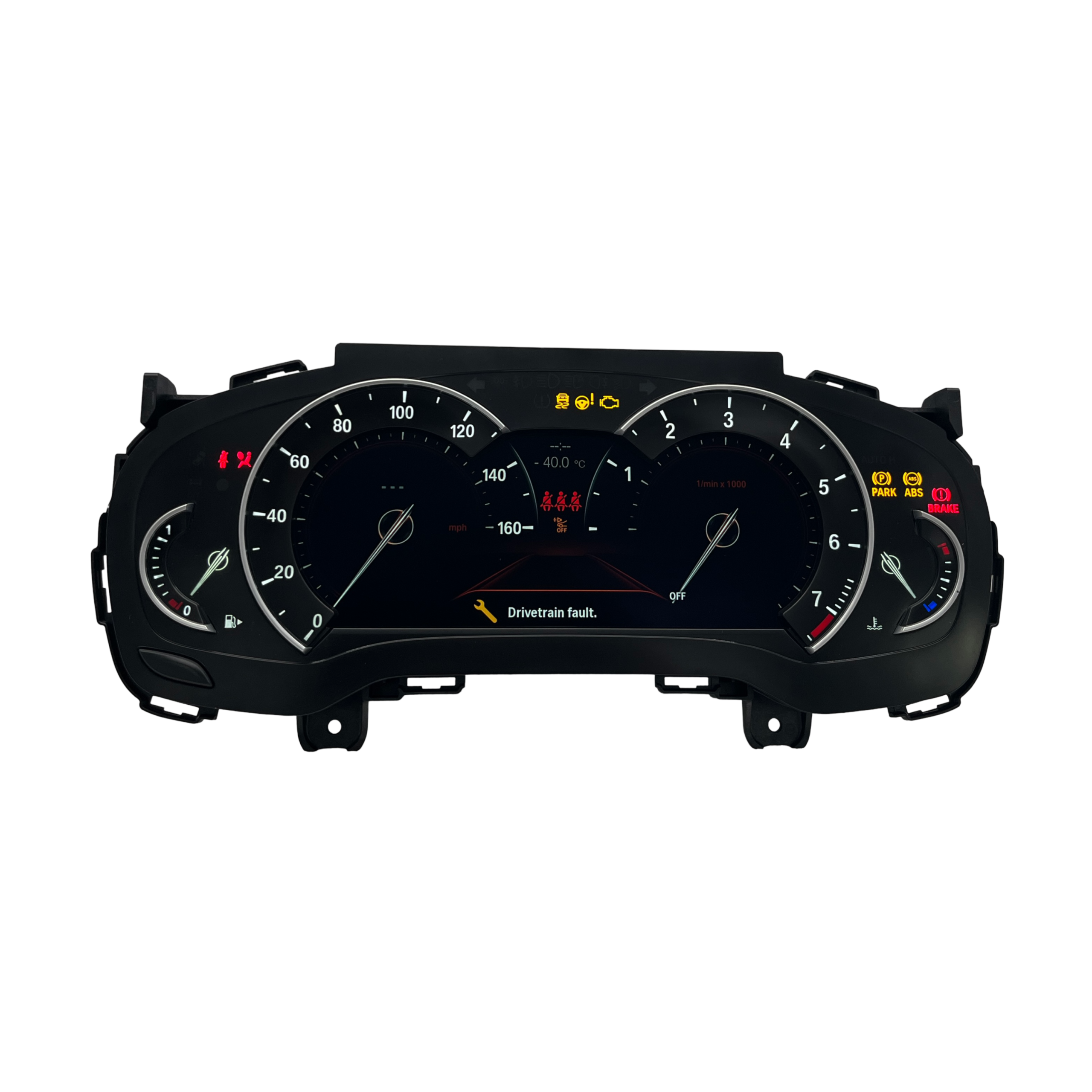 2016-2020 BMW 5 SERIES USED INSTRUMENT CLUSTER PART #9392558 6J B52 618 front2016 2020 BMW 5 Series Instrument Cluster scaled