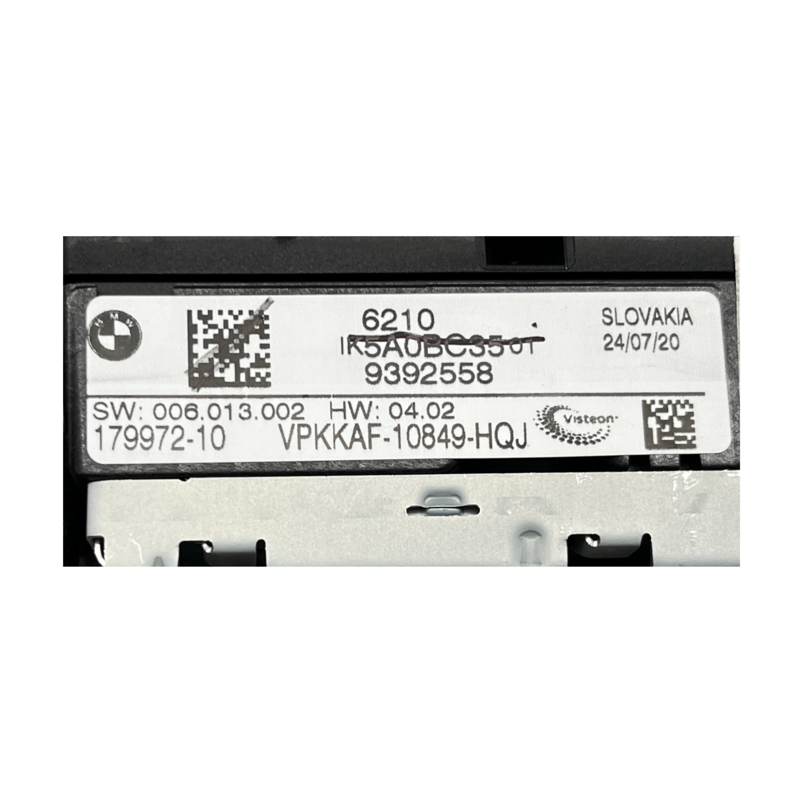 2016-2020 BMW 5 SERIES USED INSTRUMENT CLUSTER PART #9392558