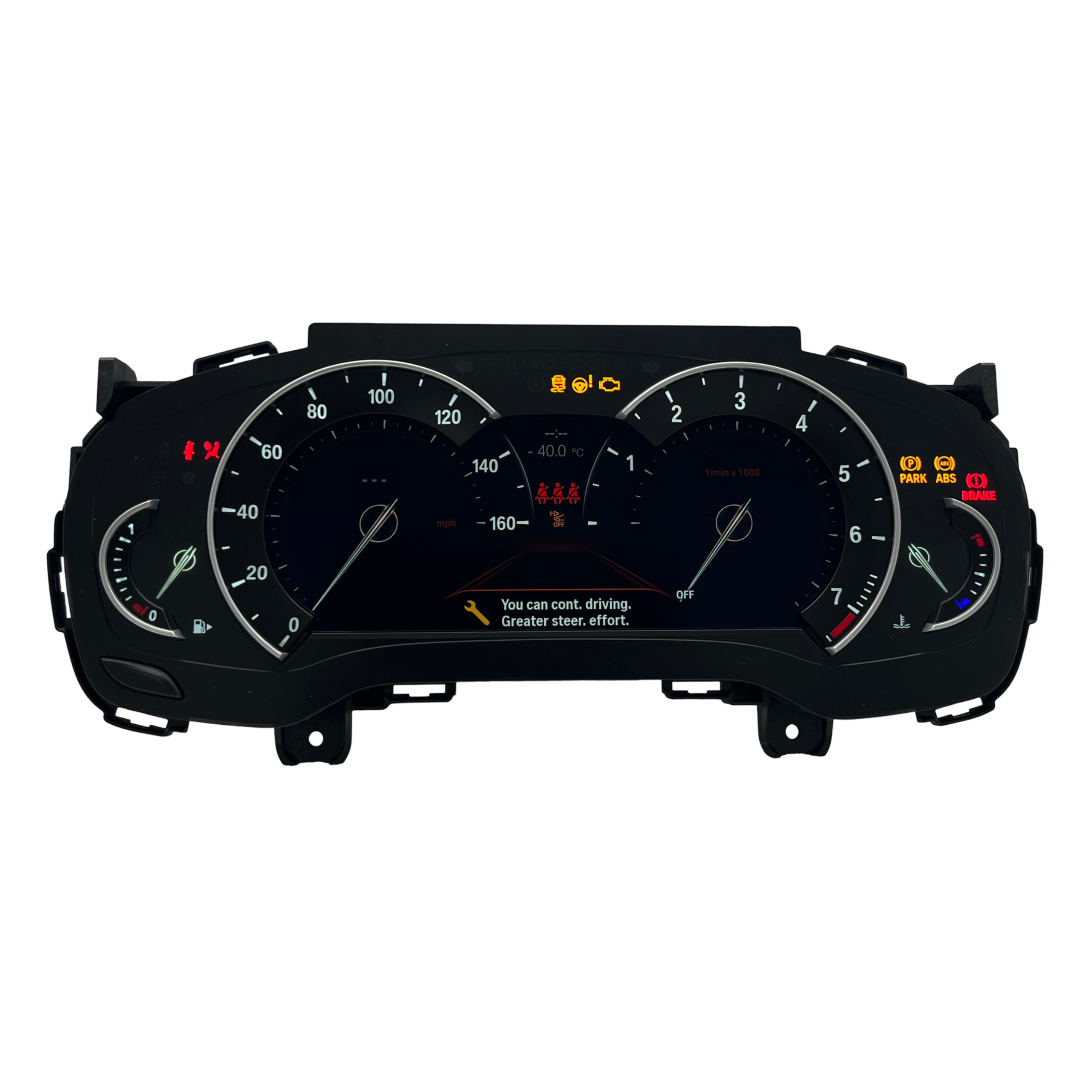 2016-2020 BMW 5 SERIES USED INSTRUMENT CLUSTER PART #9392558 6J B52 619 front2016 2020 BMW 5 Series Instrument Cluster scaled