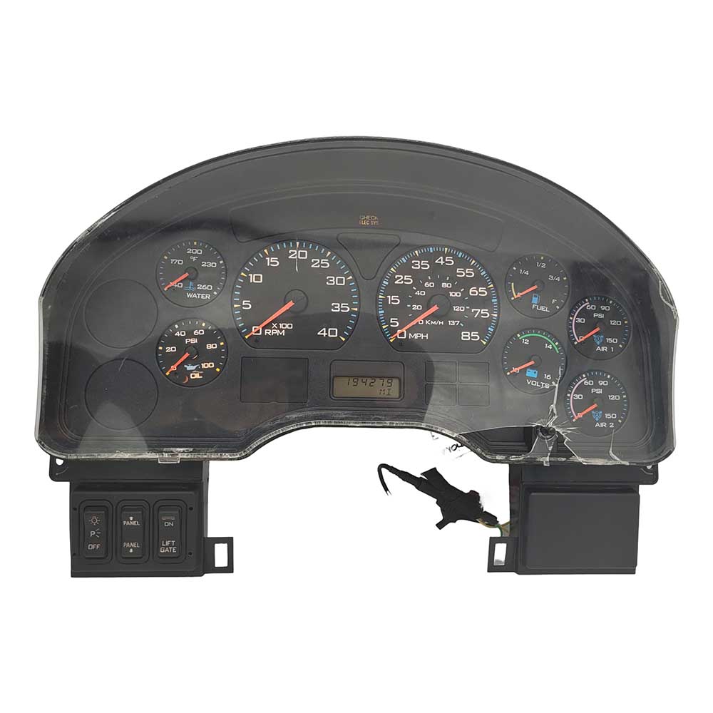 2005-2007 INTERNATIONAL 4300 USED INSTRUMENT CLUSTER PART #3576990C96 6J B8 53 front2005 2007 INTERNATIONAL 4300 Instrument Cluster