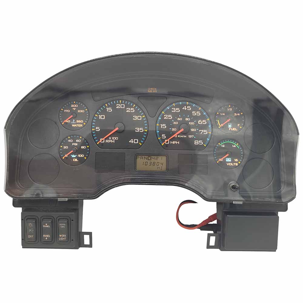2005-2007 INTERNATIONAL 4300 USED INSTRUMENT CLUSTER PART #3576990C96 6J B8 56 front2005 2007 INTERNATIONAL 4300 Instrument Cluster