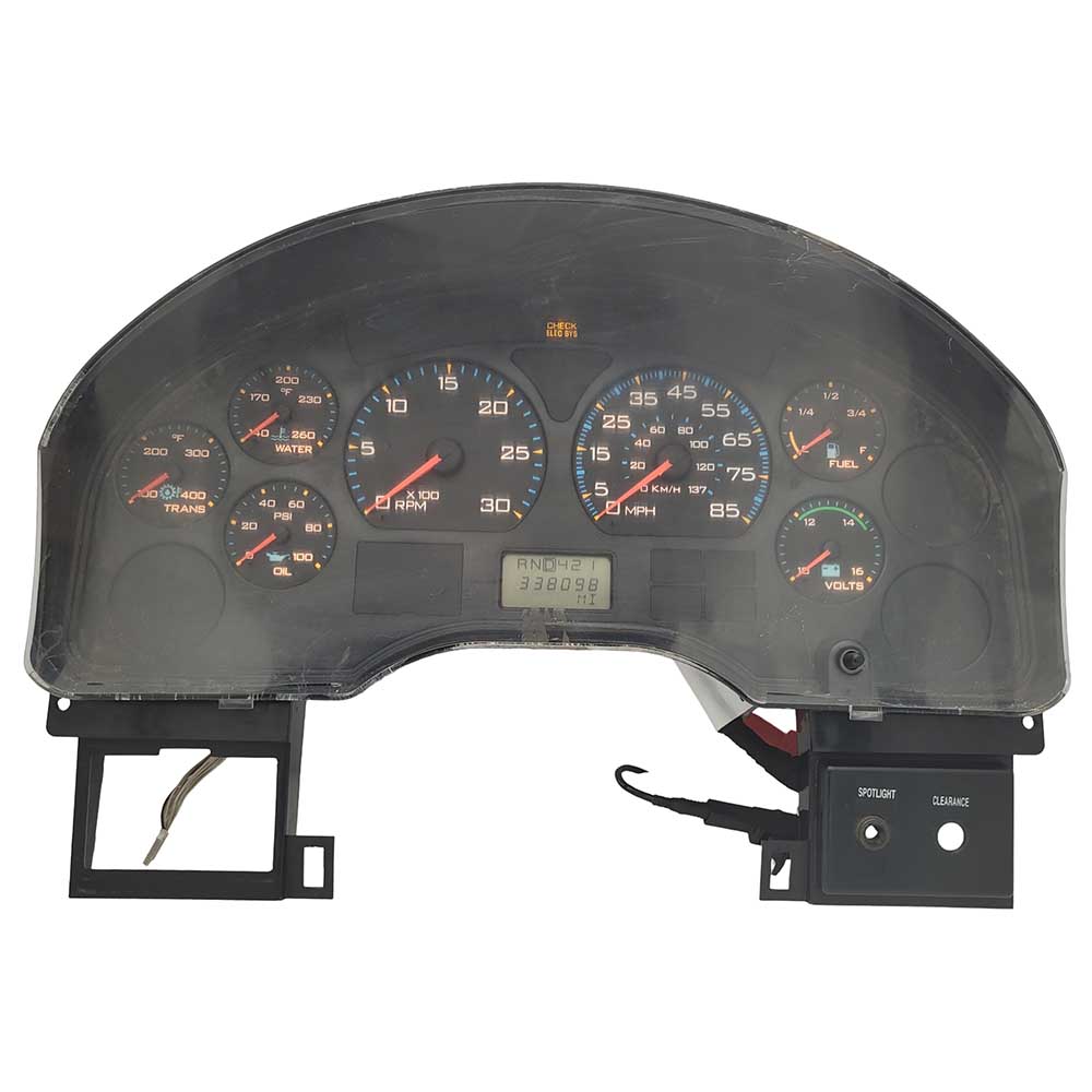 2005-2007 INTERNATIONAL 4300 USED INSTRUMENT CLUSTER PART #3604598C92 6J B8 58 front2005 2007 INTERNATIONAL 4300 Instrument Cluster