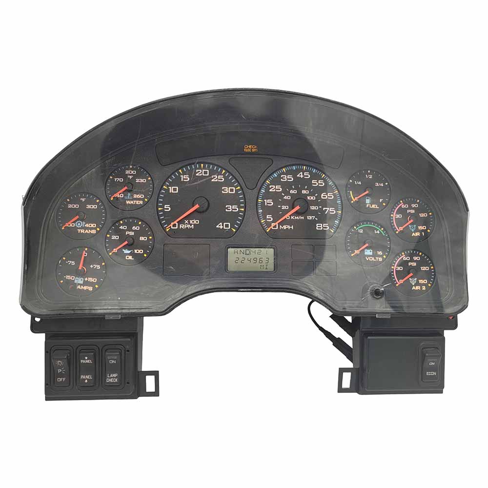 2005-2007 INTERNATIONAL 4300 USED INSTRUMENT CLUSTER PART #3587198F94 6J B9 59 front2005 2007 INTERNATIONAL 4300 Instrument Cluster