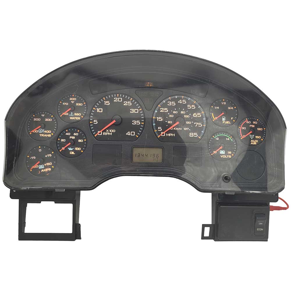 2005-2007 INTERNATIONAL 4300 USED INSTRUMENT CLUSTER PART #3587198F94 6J B9 60 front2005 2007 INTERNATIONAL 4300 Instrument Cluster