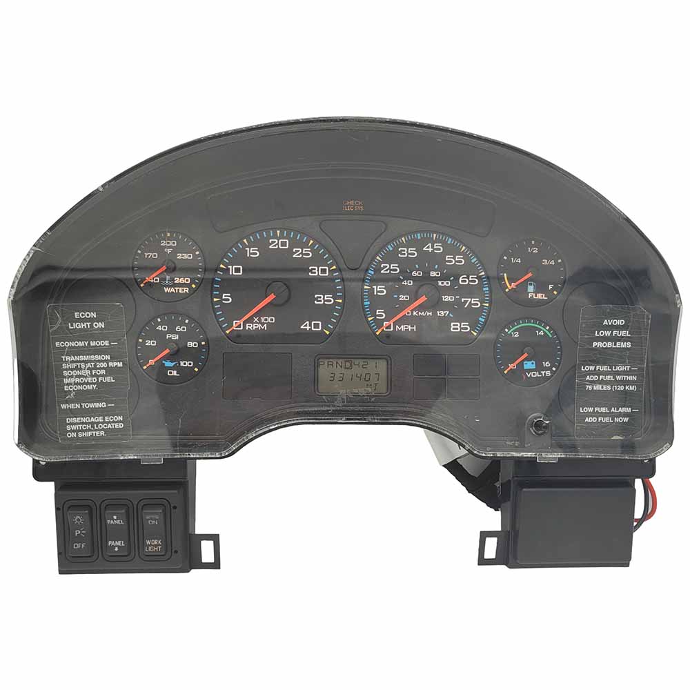 2005-2007 INTERNATIONAL 4300 USED INSTRUMENT CLUSTER PART #3576990C96 6J B9 61 front2005 2007 INTERNATIONAL 4300 Instrument Cluster