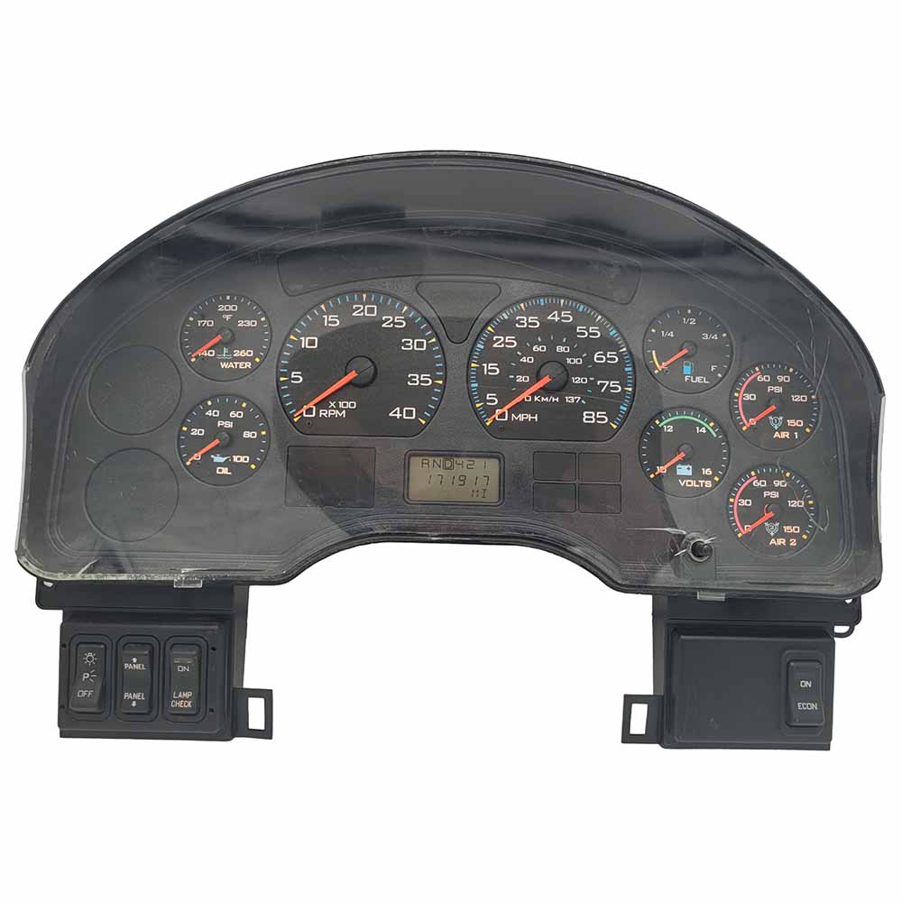 2005-2007 INTERNATIONAL 4300 USED INSTRUMENT CLUSTER PART #3581055C95 6J B9 63 front2005 2007 INTERNATIONAL 4300 Instrument Cluster