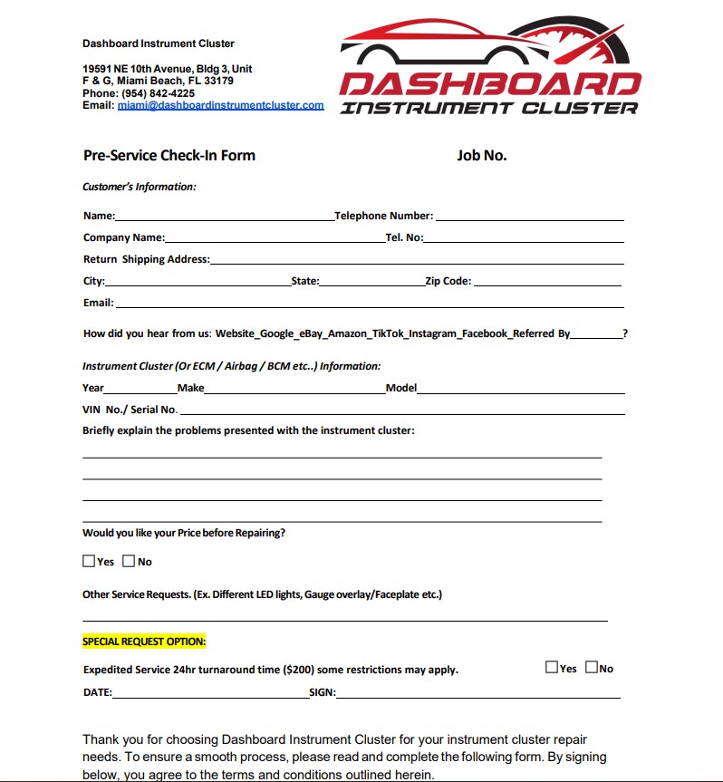 Resources PRE SERVICE CHECK IN FORM MIAMI IMG